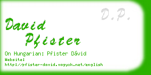 david pfister business card